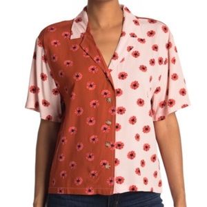 Flower pattern button up